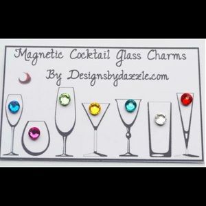 Swarovski crystal magnetic wine charms